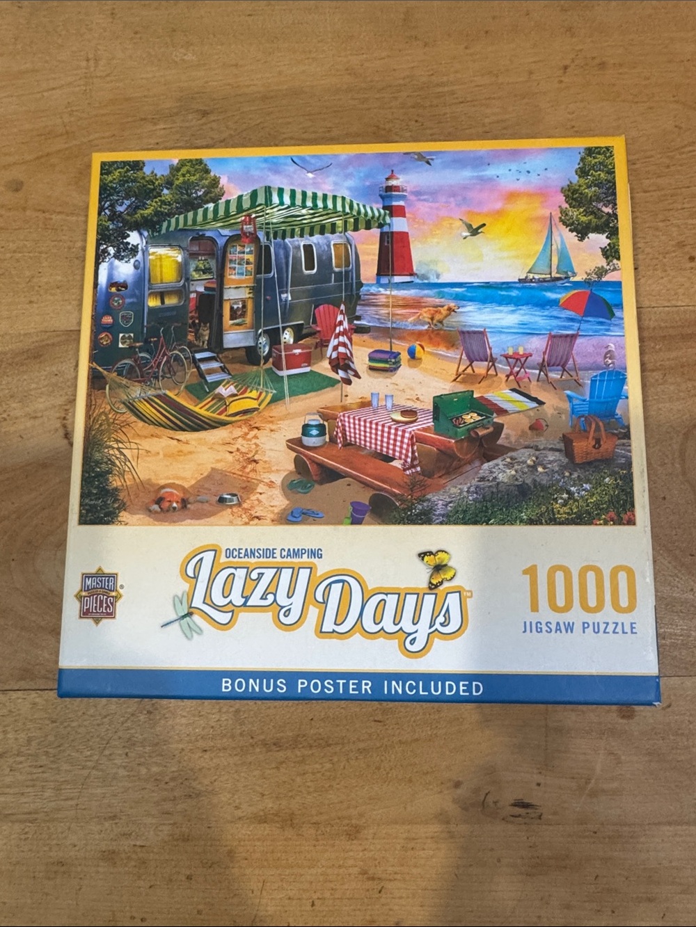 Lazy Days Oceanside Camping 1000-Piece Jigsaw Puzzle - Multicolor
